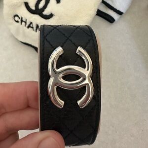 Authentic Chanel leather bracelet